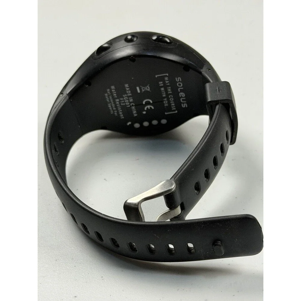 Soleus SG001 GPS Running Watch Black Pink No Charger Untested As-Is